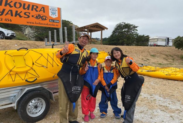 Japanese Family Visiting Kaikoura Kayaks | South Island | New Zealand